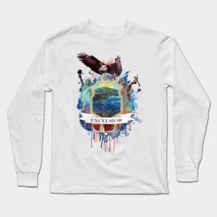 New York Flag Souvenir Long Sleeve T-Shirt